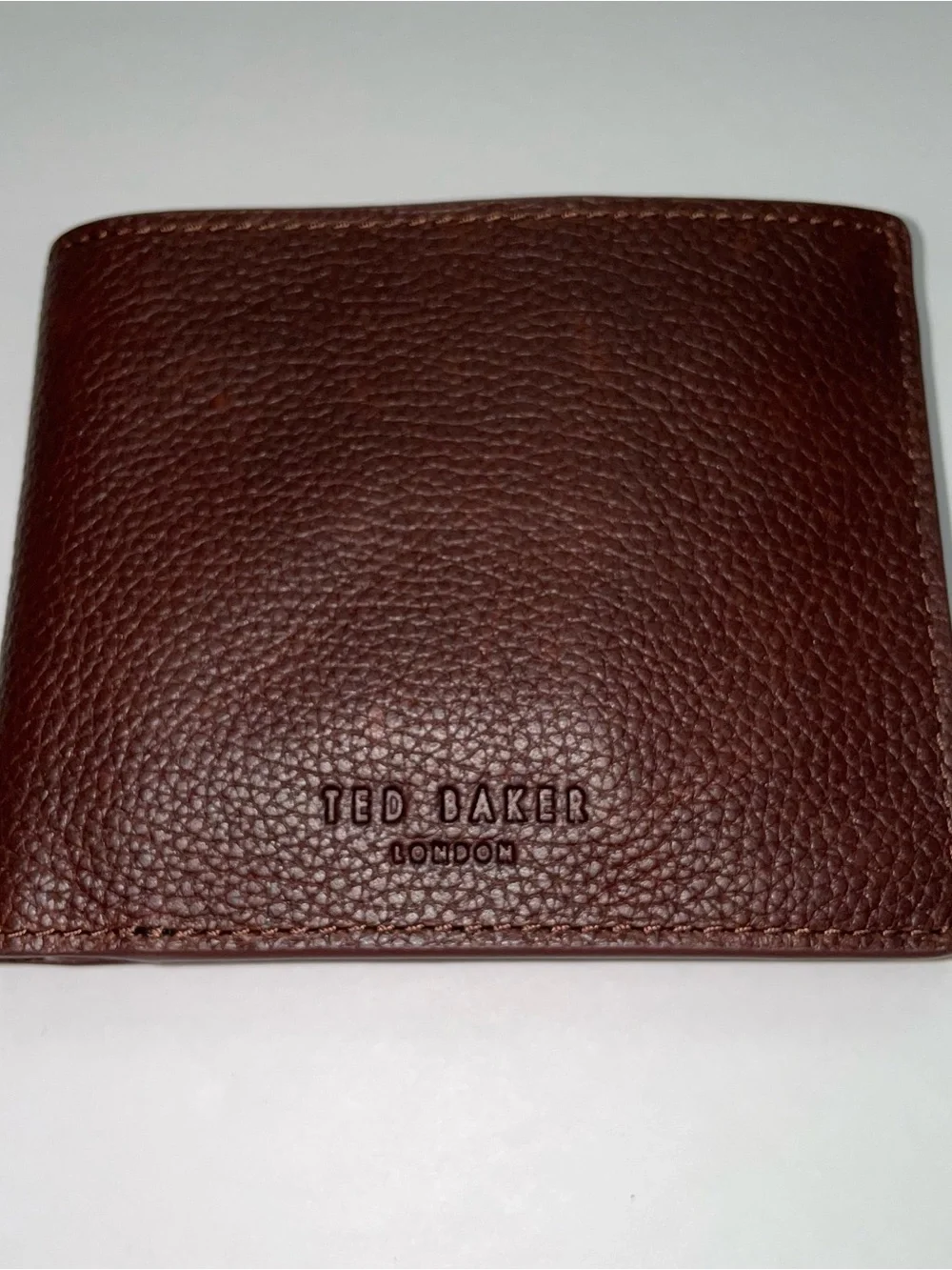 Ted Baker Brown Pebble Leather Bifold  Wallet